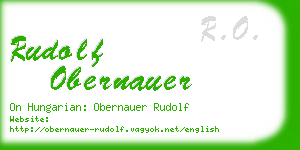 rudolf obernauer business card